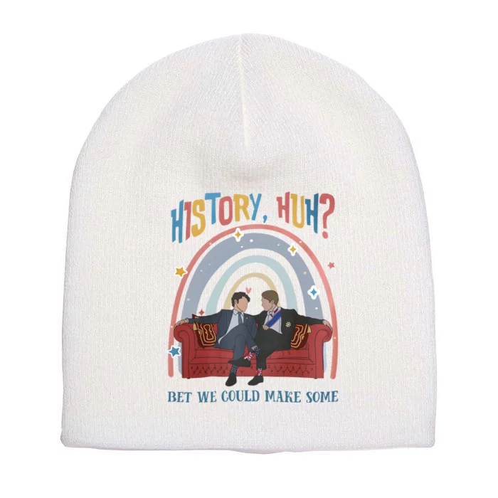 History Huh Red White And Funny Royal Blue LGBT Gay Short Acrylic Beanie