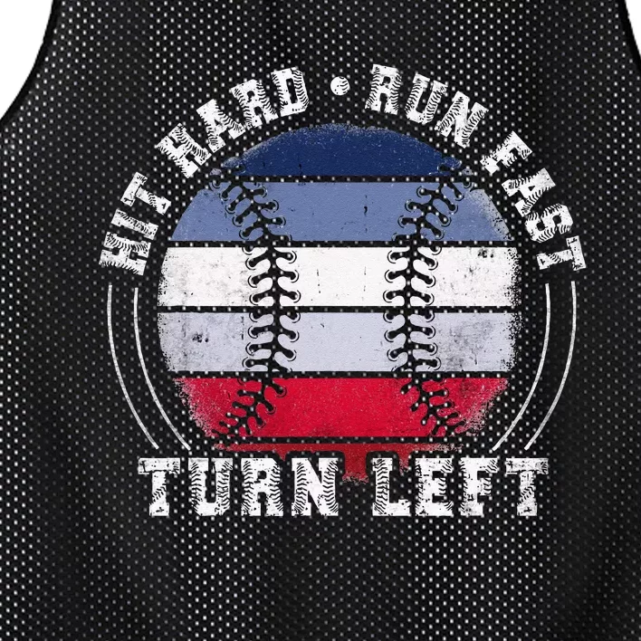 Hit Hard Run Fast Turn Left Baseball Player Mesh Reversible Basketball Jersey Tank