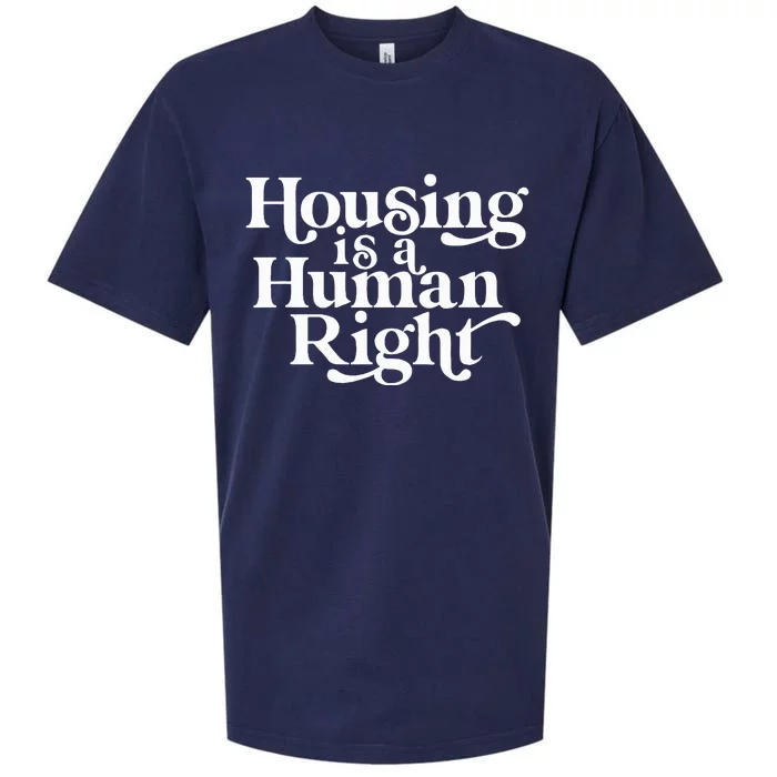 Housing Human Right Homeless Activist Protest Shelter First Sueded Cloud Jersey T-Shirt