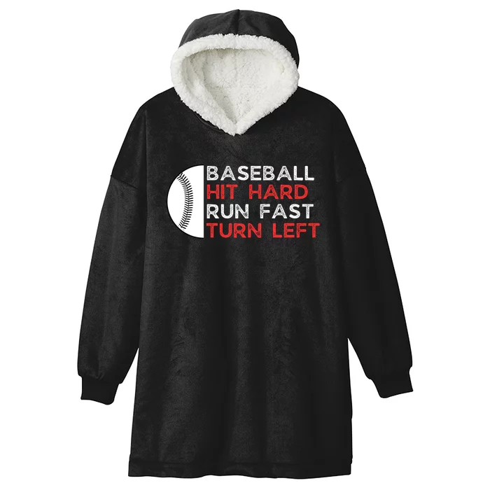 Hit Hard Run Fast Turn Left Hooded Wearable Blanket