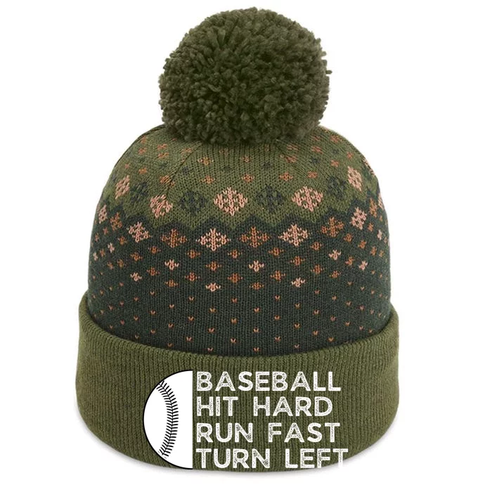 Hit Hard Run Fast Turn Left The Baniff Cuffed Pom Beanie