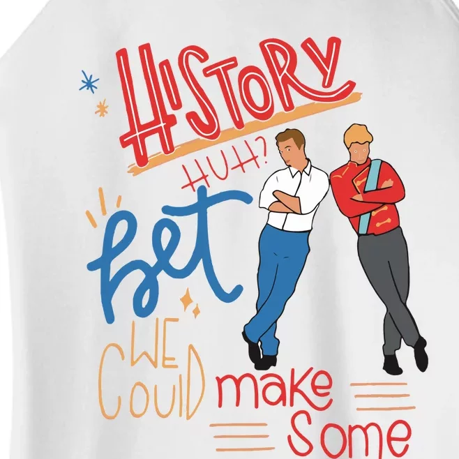 History Huh Red White And Royal Blue Women’s Perfect Tri Rocker Tank