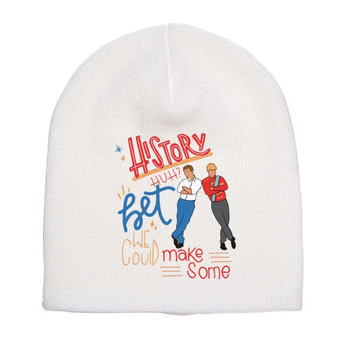 History Huh Red White And Royal Blue Short Acrylic Beanie