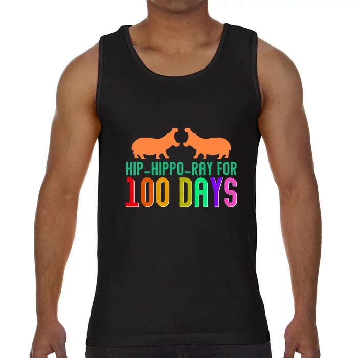 Hip Hippo Ray For 100 Days Of School Hip Hip Hooray Comfort Colors® Tank Top