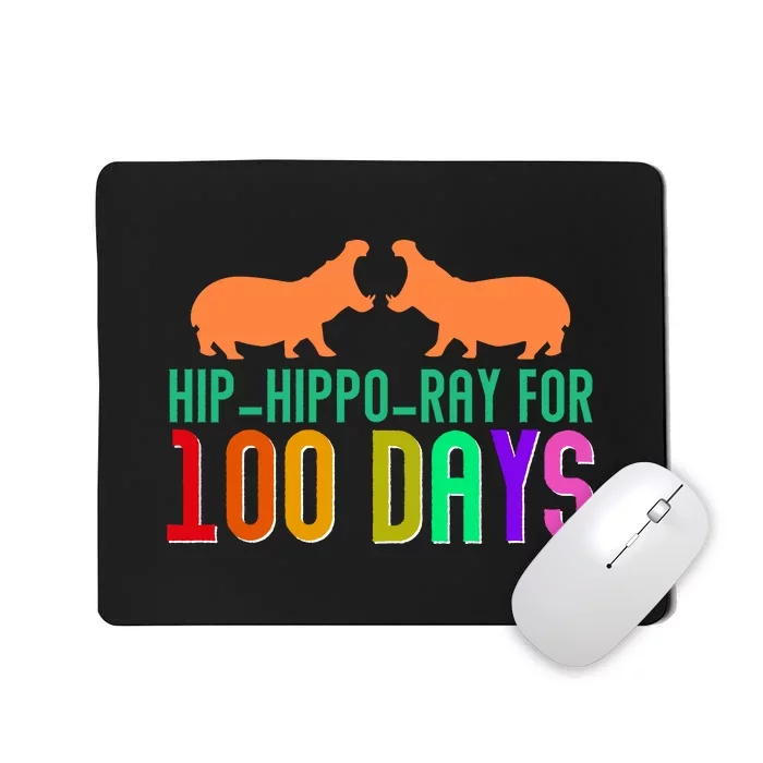 Hip Hippo Ray For 100 Days Of School Hip Hip Hooray Mousepad