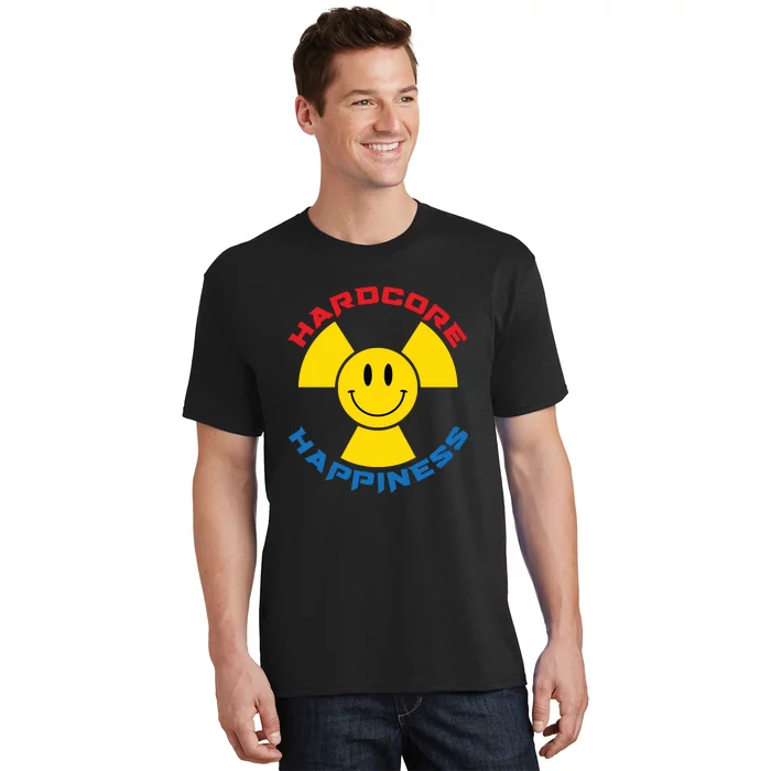 Hardcore Happiness Raver Smiley Face Rave Festival T-Shirt