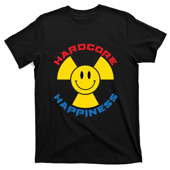 Hardcore Happiness Raver Smiley TeeShirtPalace Face T-Shirt Rave | Festival