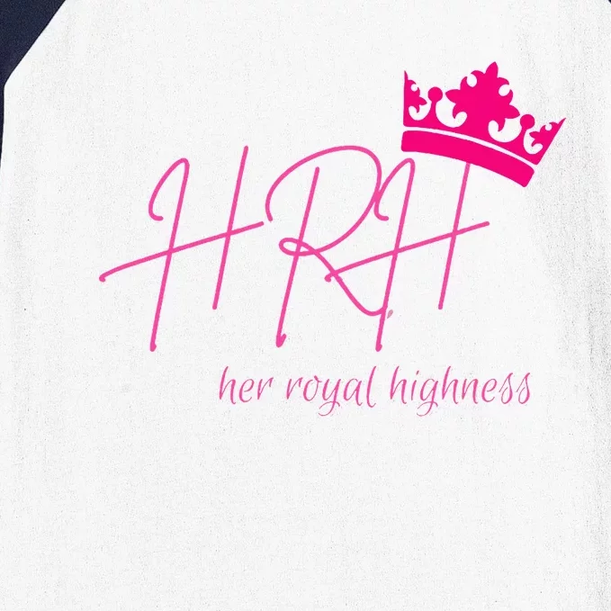 Hrh Her Royal Highness Pink Tiara Baseball Sleeve Shirt