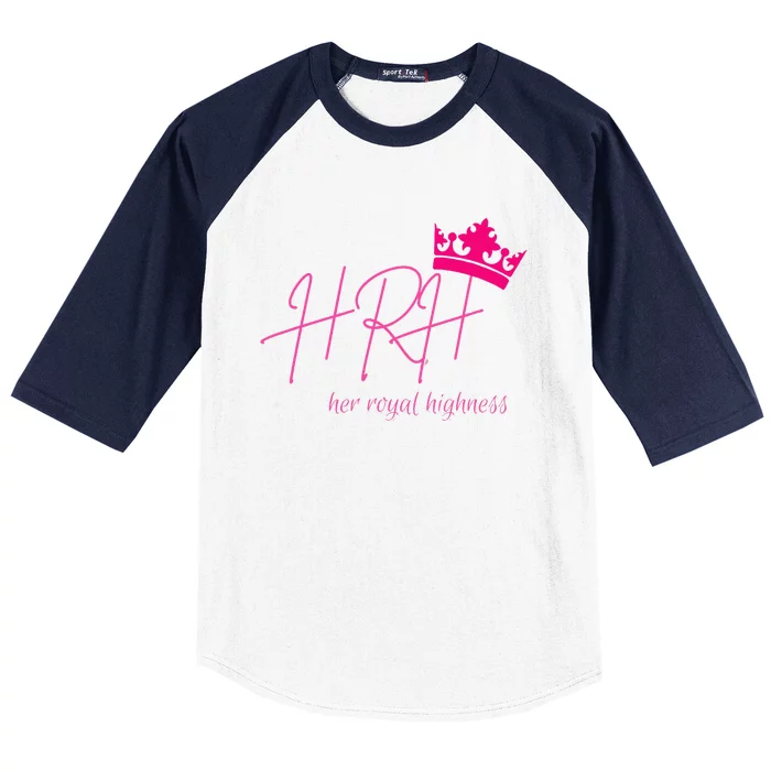 Hrh Her Royal Highness Pink Tiara Baseball Sleeve Shirt