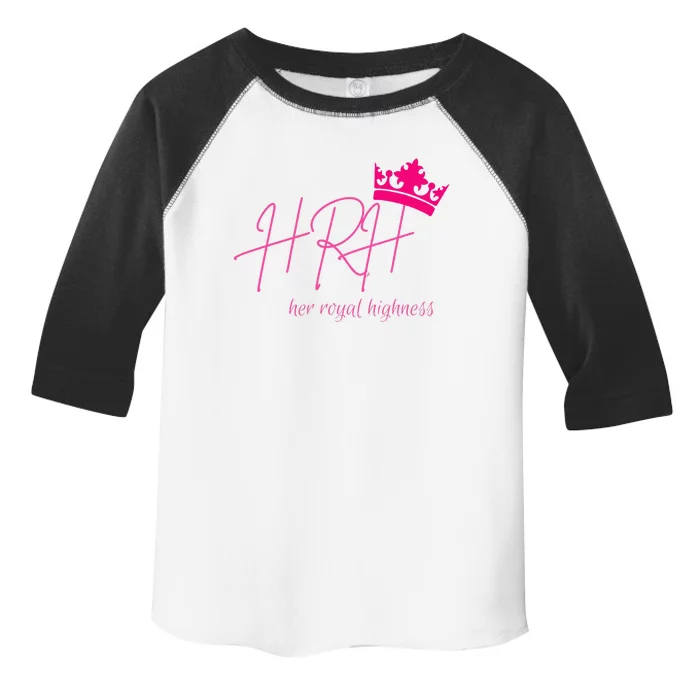 Hrh Her Royal Highness Pink Tiara Toddler Fine Jersey T-Shirt