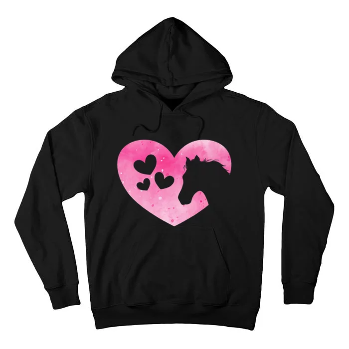 Heart Horseback Riding Cute Horse Lover Tall Hoodie