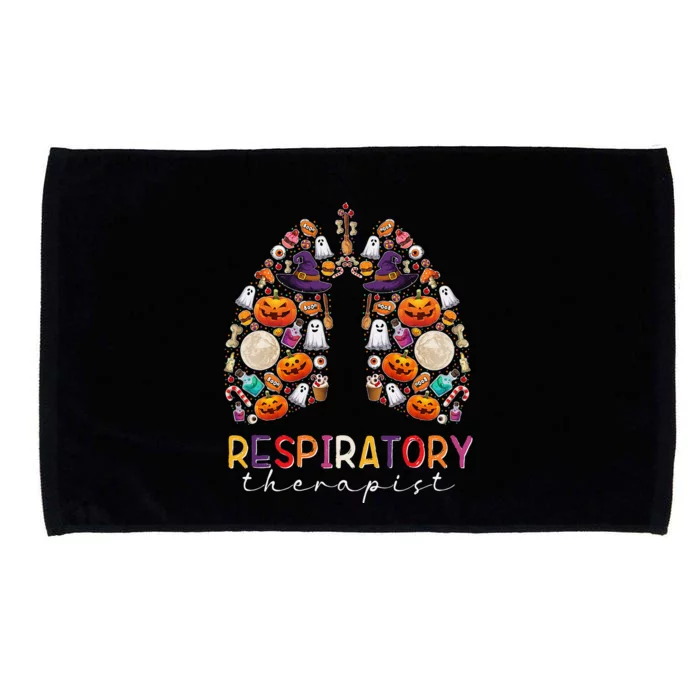 Happy Halloween Respiratory Therapist Pumpkin Spooky Microfiber Hand Towel