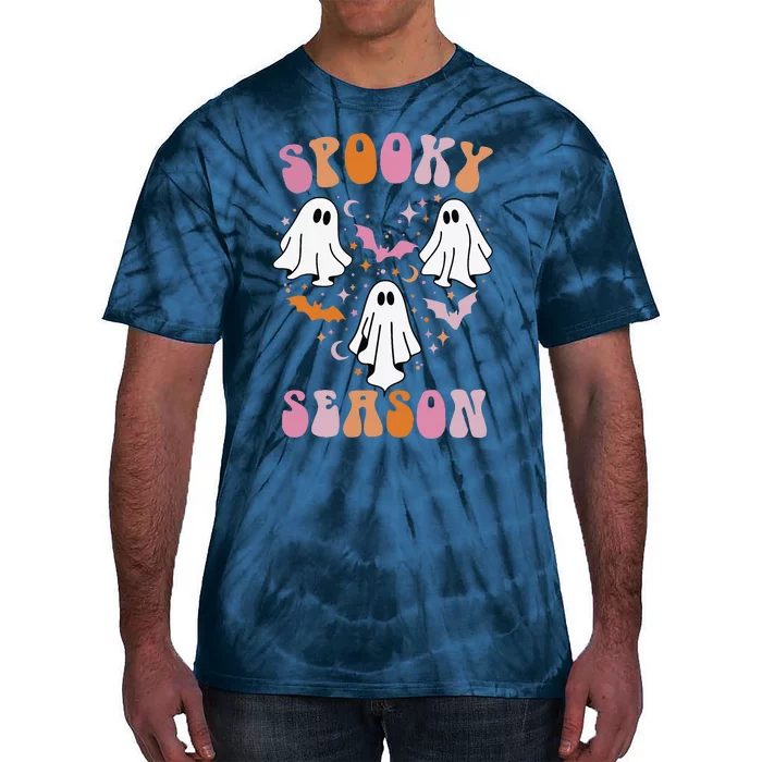 Happy Halloween Retro Groovy Spooky Season Tie-Dye T-Shirt