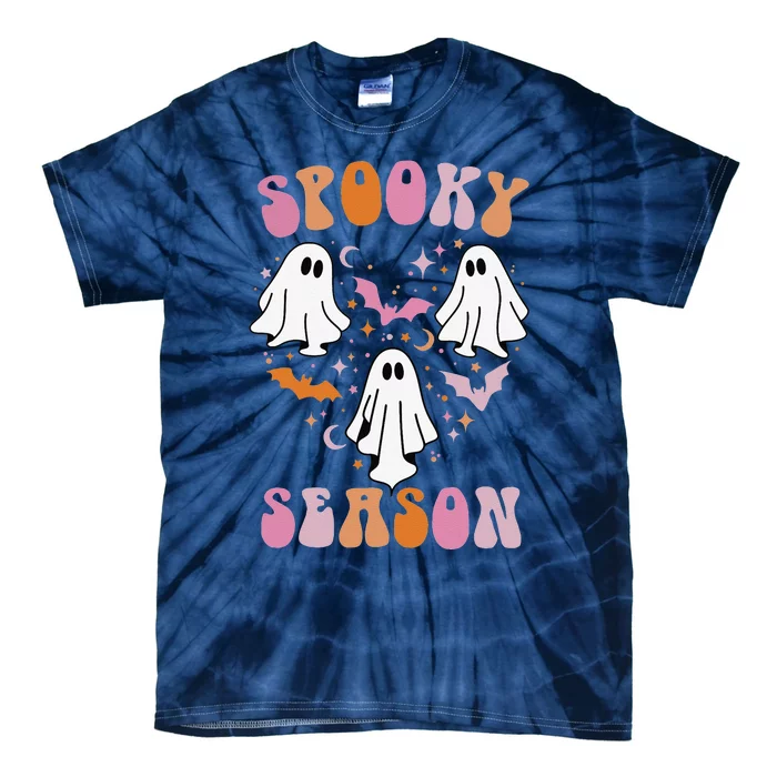 Happy Halloween Retro Groovy Spooky Season Tie-Dye T-Shirt