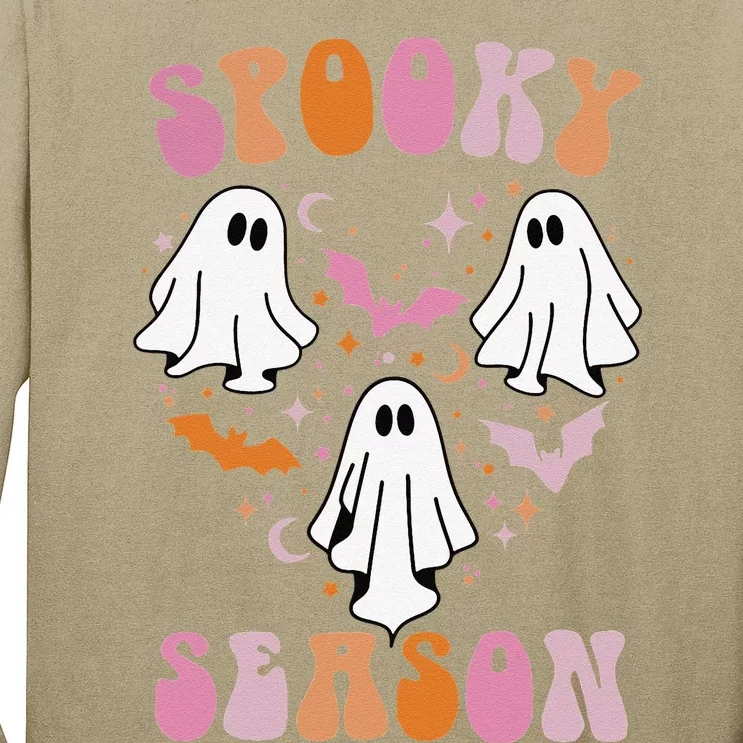 Happy Halloween Retro Groovy Spooky Season Long Sleeve Shirt