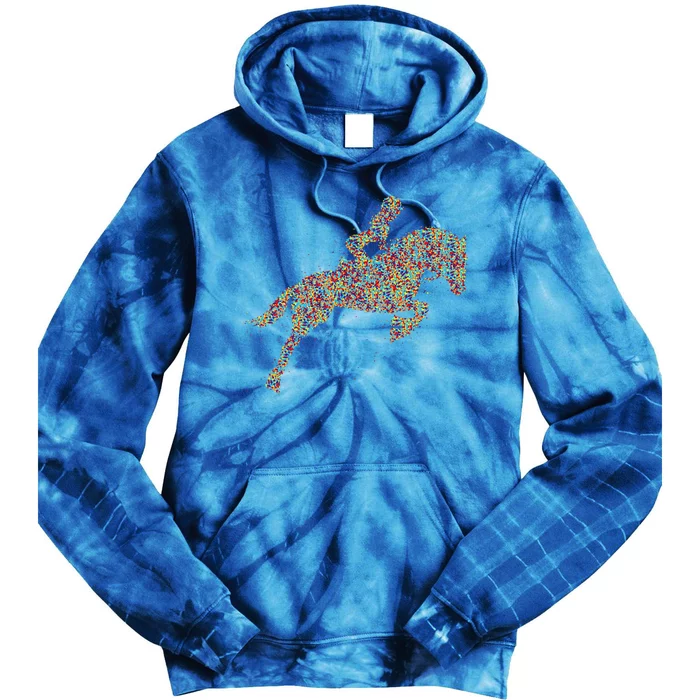 Horse Horseback Riding Women Tie Dye Hoodie