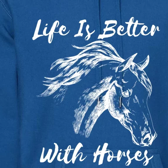 Horses Horseback Riding Clothes Funny Teenager Mom Cute Gift Premium Hoodie