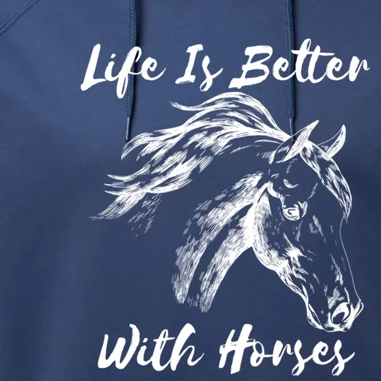 Horses Horseback Riding Clothes Funny Teenager Mom Cute Gift Performance Fleece Hoodie