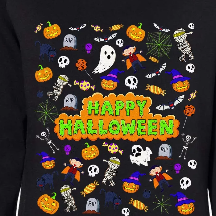 Happy Halloween Retro Scary Cute Spooky Gift Womens California Wash Sweatshirt