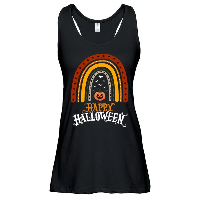 Happy Halloween Rainbow Pumpkin Ladies Essential Flowy Tank