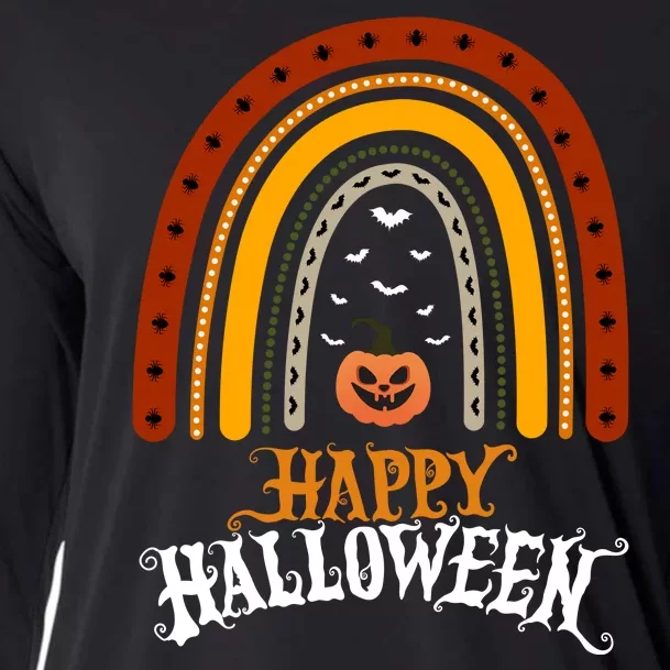 Happy Halloween Rainbow Pumpkin Cooling Performance Long Sleeve Crew