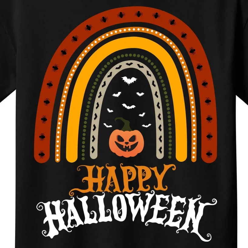 Happy Halloween Rainbow Pumpkin Kids T-Shirt