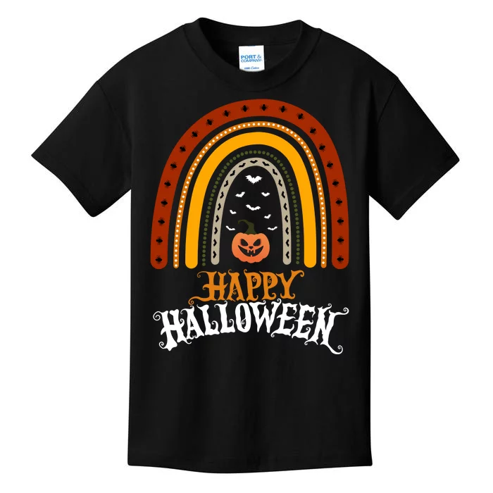 Happy Halloween Rainbow Pumpkin Kids T-Shirt