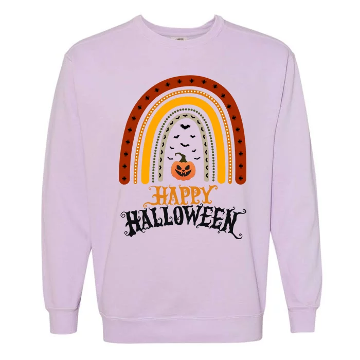 Happy Halloween Rainbow Pumpkin Garment-Dyed Sweatshirt