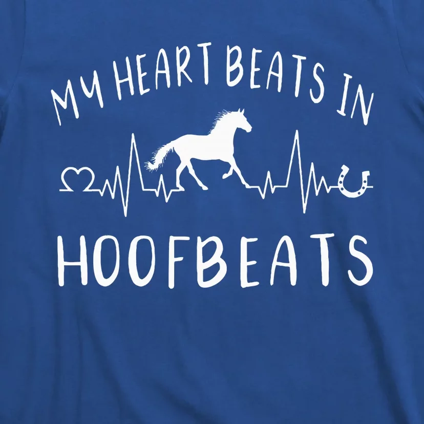 Heartbeat Horse Riding Cowgirl Equestrian Lovers T-Shirt