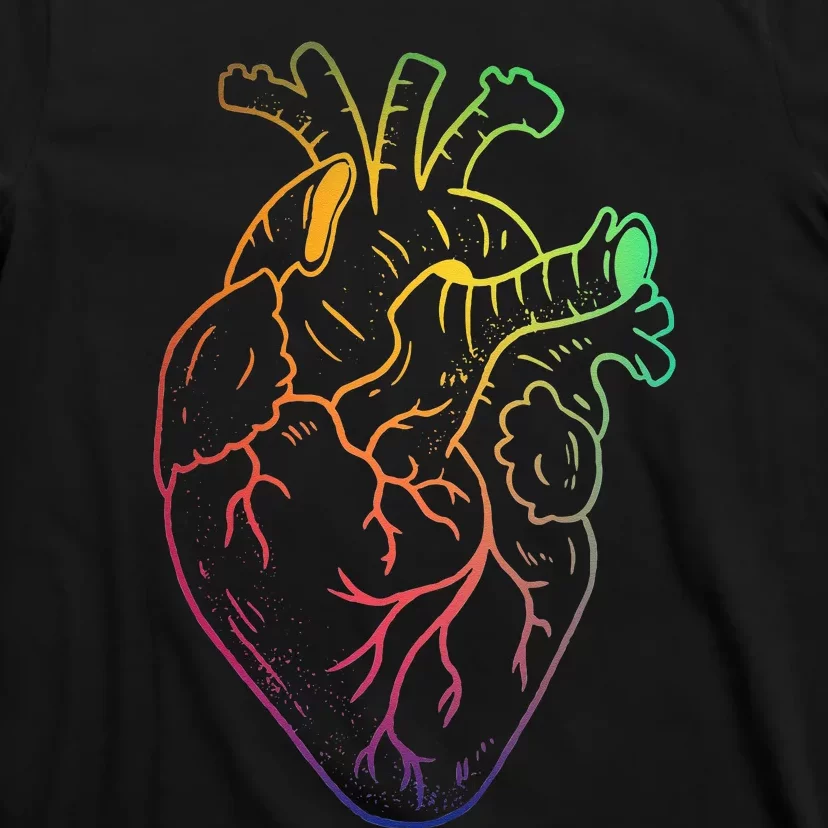 Human heart rainbow colour pride T-Shirt