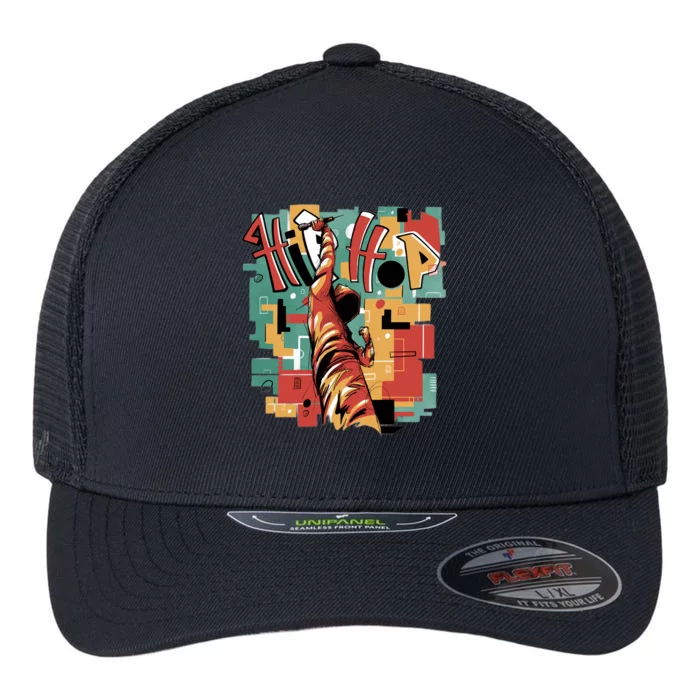 Hip Hop Retro Music Flexfit Unipanel Trucker Cap