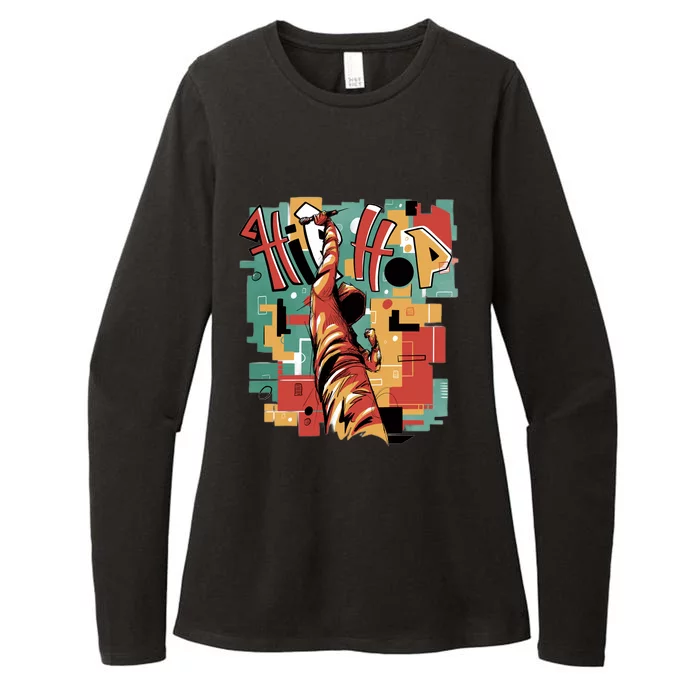 Hip Hop Retro Music Womens CVC Long Sleeve Shirt