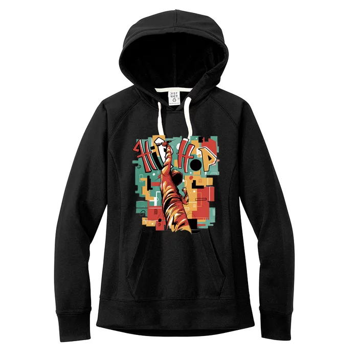 Hip Hop Retro Music Women's Fleece Hoodie