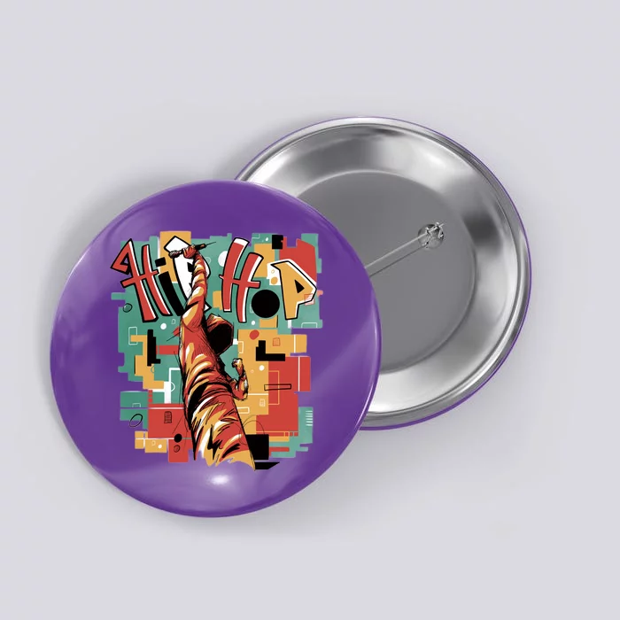 Hip Hop Retro Music Button