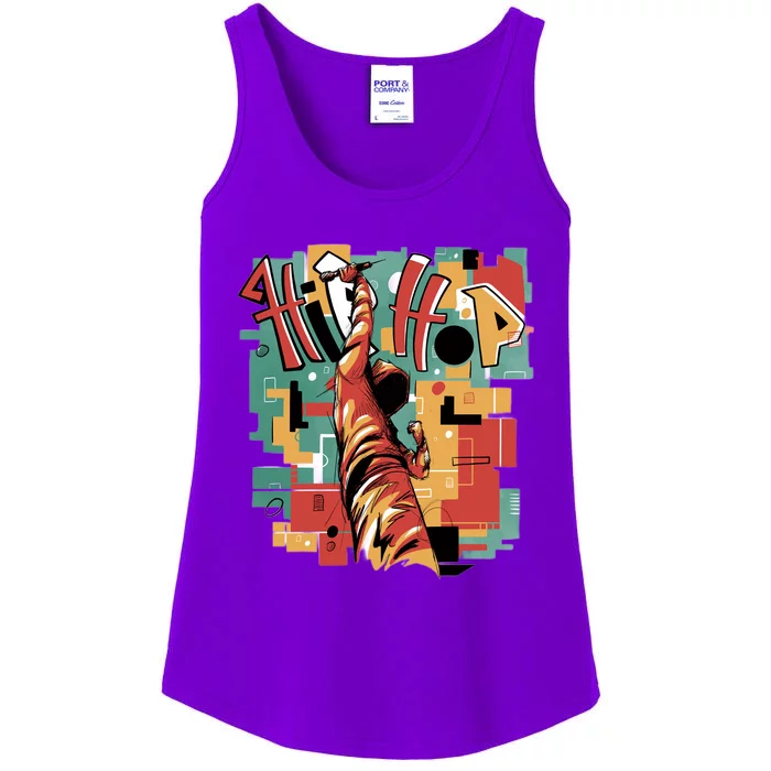 Hip Hop Retro Music Ladies Essential Tank