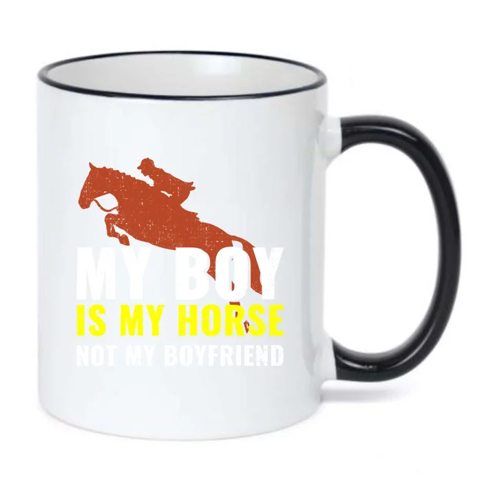 Horse Horseback Riding Gift Black Color Changing Mug