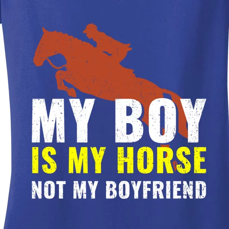 Horse Horseback Riding Gift Women's V-Neck T-Shirt