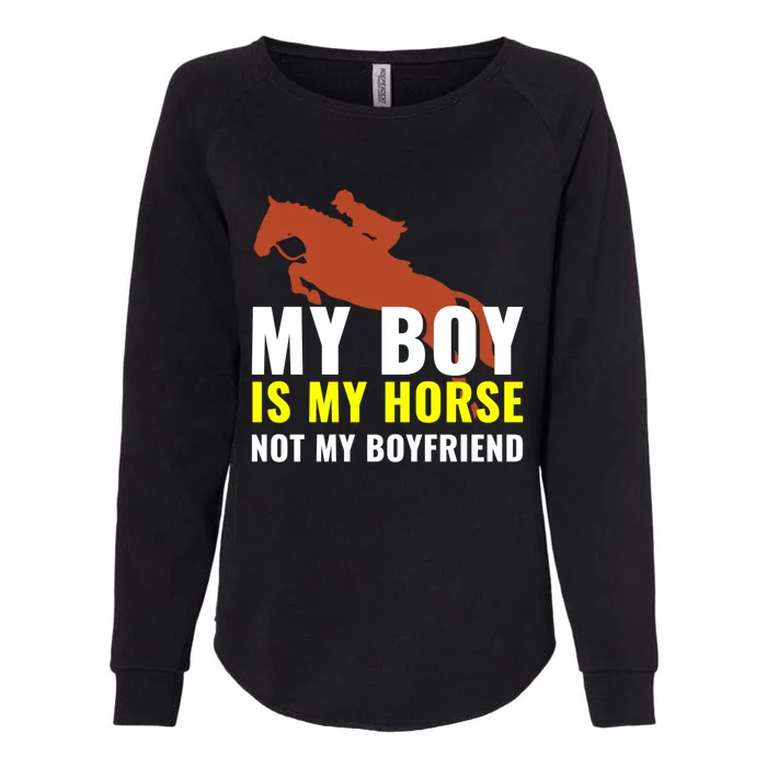 Horse Horseback Riding Gift Womens California Wash Sweatshirt