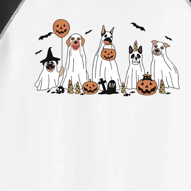 Happy Halloween Retro Spooky Season Toddler Fine Jersey T-Shirt