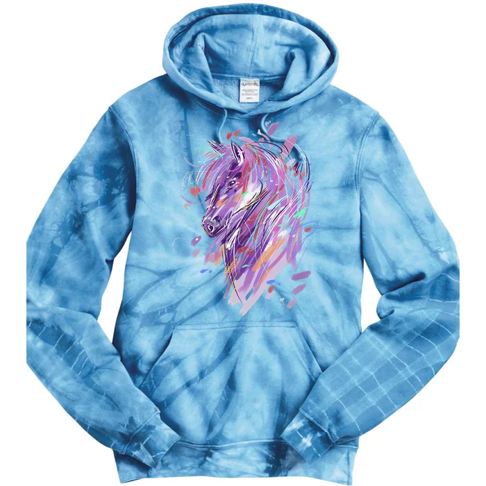 Horse  Horseback Riding funny horse Lover Tie Dye Hoodie