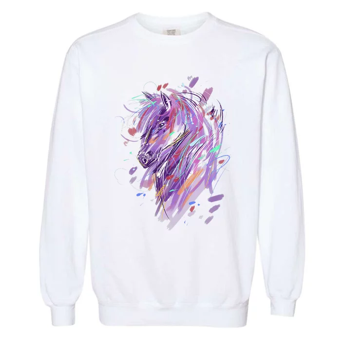 Horse  Horseback Riding funny horse Lover Garment-Dyed Sweatshirt