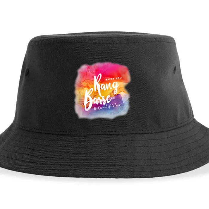 Happy Holi Rang Barse Festival Of Colors Family Holi Festival Of Spring Sustainable Bucket Hat