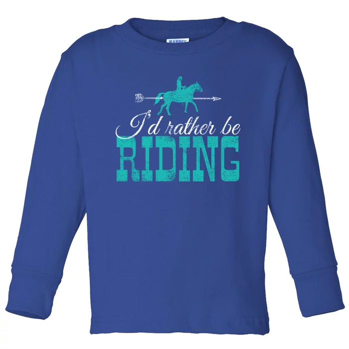 Horse Horseback Riding Gift Toddler Long Sleeve Shirt