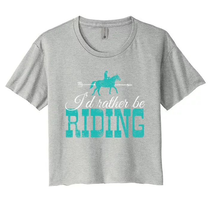 Horse Horseback Riding Gift Women's Crop Top Tee