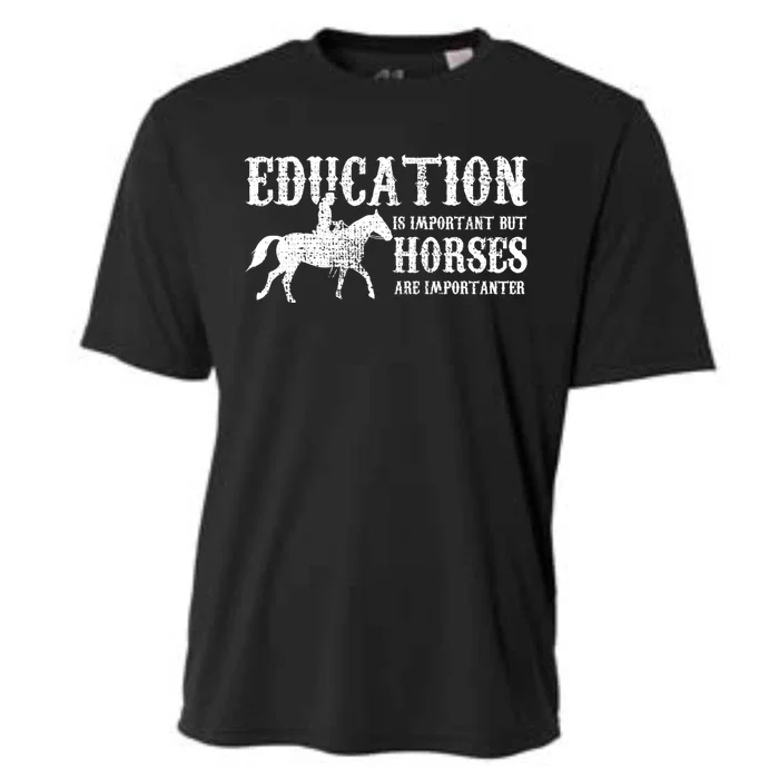 Horse Horseback Riding Cute Gift Cooling Performance Crew T-Shirt