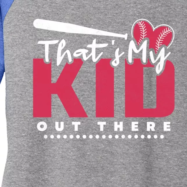 Hit Hard Run Fast Turn Left Baseball Gift Women's Tri-Blend 3/4-Sleeve Raglan Shirt