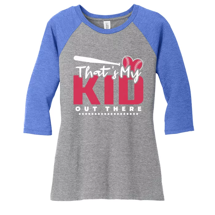 Hit Hard Run Fast Turn Left Baseball Gift Women's Tri-Blend 3/4-Sleeve Raglan Shirt