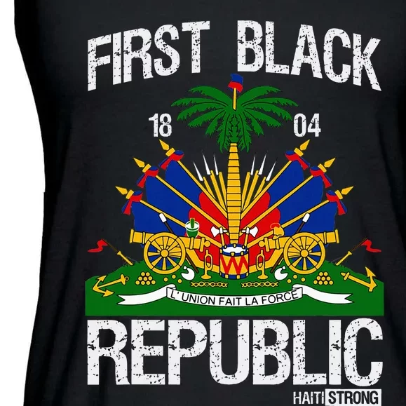 Haitian History Revolution Since 1804 First Black Republic Ladies Essential Flowy Tank