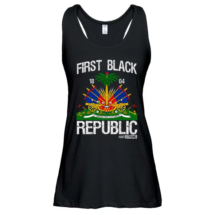 Haitian History Revolution Since 1804 First Black Republic Ladies Essential Flowy Tank