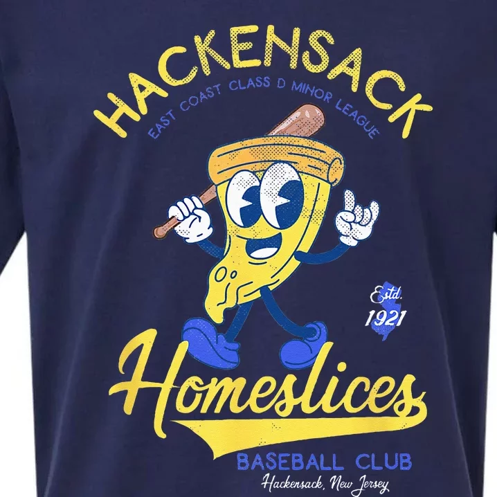 Hackensack Homeslices Retro Minor League Baseball Team Sueded Cloud Jersey T-Shirt